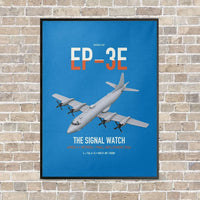 Thumbnail for EP-3E ARIES II vertical canvas print - framed - turquoise background
