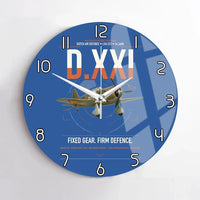 Thumbnail for Fokker D.XXI — Dutch LVA aircraft 221 design on blue no frame wall clock