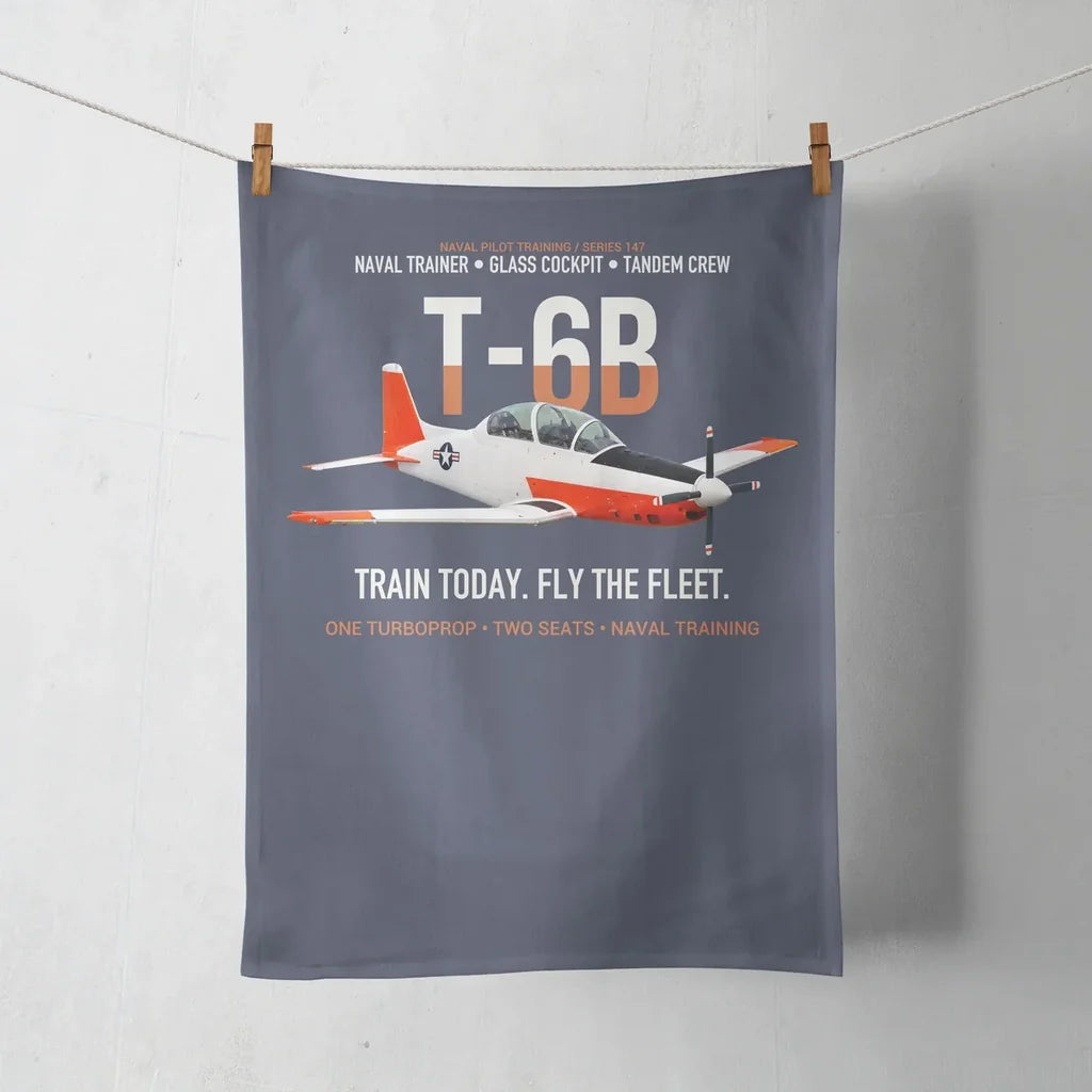 T-6B Texan II Naval Aviator Training design on navy blue towel