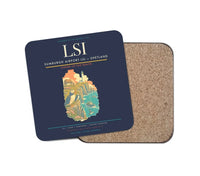 Thumbnail for Sumburgh Airport (LSI) design on navy blue 1 piece coaster