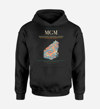 Thumbnail for Montgomery Regional Airport (MGM) design on black hoodie single-side print