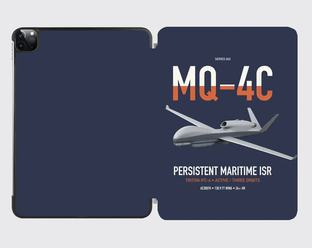 MQ-4C Triton IFC-4 design on navy blue ipad tablet case