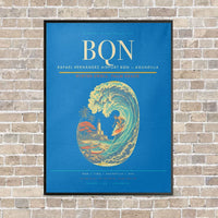 Thumbnail for Rafael Hernández Airport BQN — Aguadilla vertical canvas print - framed - turquoise background