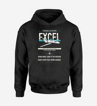 Thumbnail for Cessna Citation Excel design on black double-side hoodie, single-side print