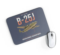Thumbnail for B-25J Mitchell design on navy blue rectangle mouse pad