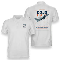 Thumbnail for Dassault Rafale C — F3-R standard design on white double-side polo t-shirt, double-side print