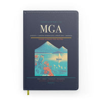 Thumbnail for Augusto C. Sandino International Airport (MGA) design on navy blue notebook