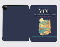 Thumbnail for Nea Anchialos National Airport (VOL) design on navy blue ipad tablet case