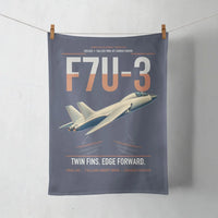 Thumbnail for F7U-3 Cutlass design on navy blue towel