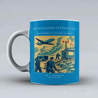 Thumbnail for VINTAGE G4288 - The Weather Station Call - Ceramic Mug design on turquoise