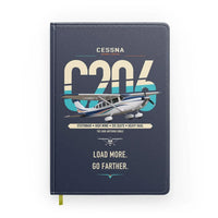 Thumbnail for Cessna 206 Stationair design on navy blue notebook