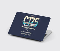 Thumbnail for Cessna 175 Skylark design on navy blue MacBook case