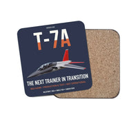 Thumbnail for T-7A Red Hawk design on navy blue 1 piece coaster