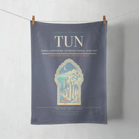 Thumbnail for Tunis-Carthage International Airport (TUN) design on navy blue towel