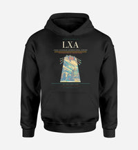 Thumbnail for Lhasa Gonggar International Airport (LXA) design on black hoodie single-side print