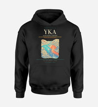 Thumbnail for Kamloops Airport (YKA) design on black hoodie single-side print