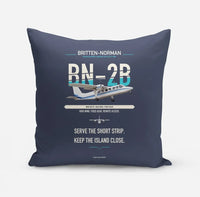 Thumbnail for Britten-Norman BN-2B-26 Islander design on navy blue pillow