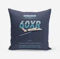 Thumbnail for Bombardier Learjet 60XR design on navy blue pillow