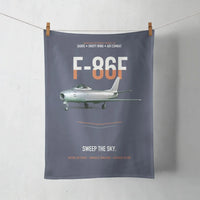 Thumbnail for F-86F Sabre Sweep The Sky design on navy blue towel