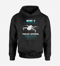 Thumbnail for DJI Mini 2 design on black hoodie single side