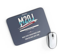 Thumbnail for Mooney M20J 201 design on navy blue rectangle mouse pad