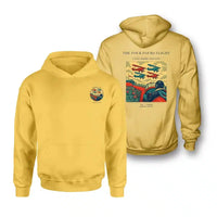 Thumbnail for VINTAGE G4444 - The Four Fours Flight - Double-Side Hoodie design on yellow double side