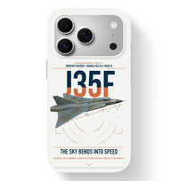 Thumbnail for Saab J 35F Draken design on white magsafe iphone case, for iPhone 17 Pro