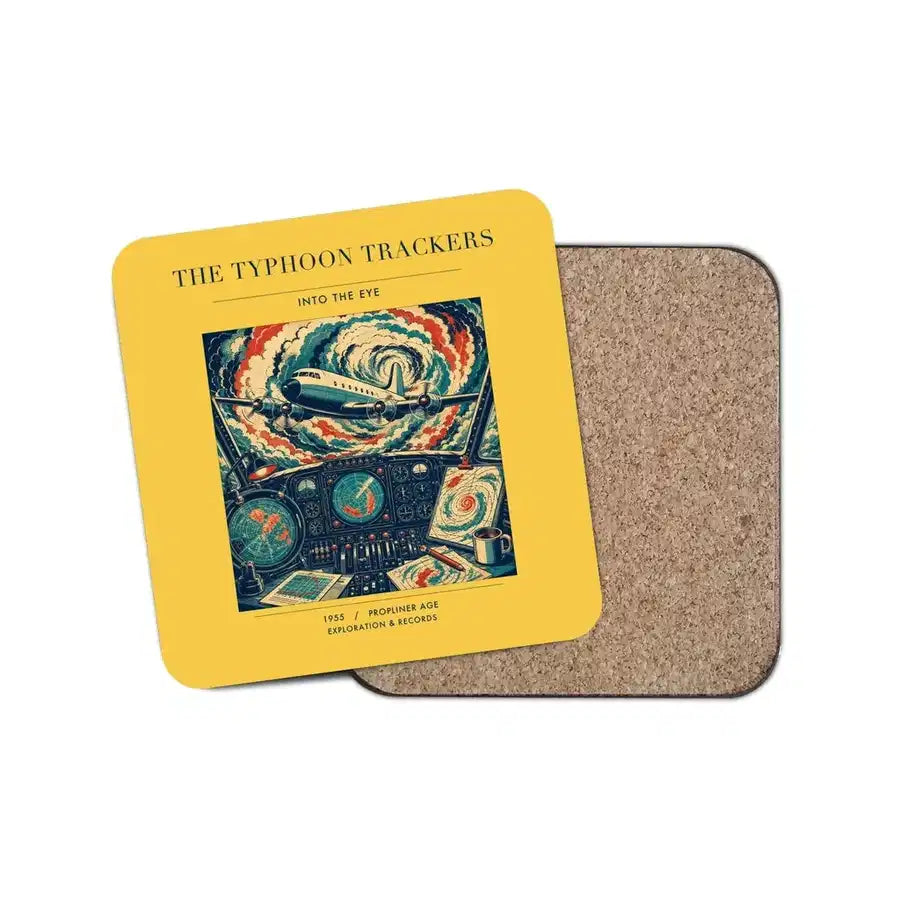 The Typhoon Trackers - Designed Coasters design on yellow 1-piece