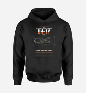 Single-Side Printing — Bell UH-1Y Venom Double-Side Hoodie