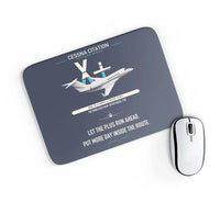 Thumbnail for Cessna Citation X+ design on navy blue rectangle mouse pad