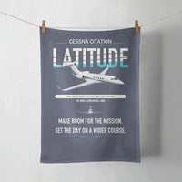 Thumbnail for Cessna Citation Latitude design on navy blue towel