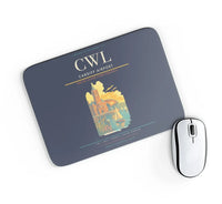 Thumbnail for Cardiff Airport (CWL) design on navy blue rectangle mouse pad