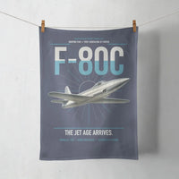 Thumbnail for F-80C Shooting Star design on navy blue towel