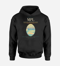 Thumbnail for Montpellier–Méditerranée Airport (MPL) design on black hoodie single-side print