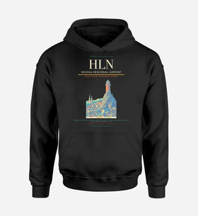 Single-Side Printing — Helena Regional Airport (HLN) Double-Side Hoodie