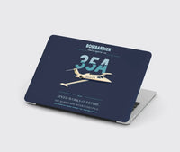 Thumbnail for Bombardier Learjet 35A design on navy blue MacBook case