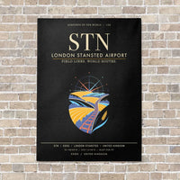 Thumbnail for London Stansted Airport STN - Canvas Framed - Black