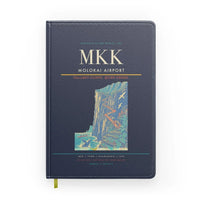 Thumbnail for Molokai Airport (MKK) design on navy blue notebook