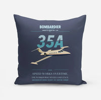 Thumbnail for Bombardier Learjet 35A design on navy blue pillow