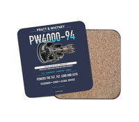 Thumbnail for PW4000-94 design on navy blue 1 piece coaster