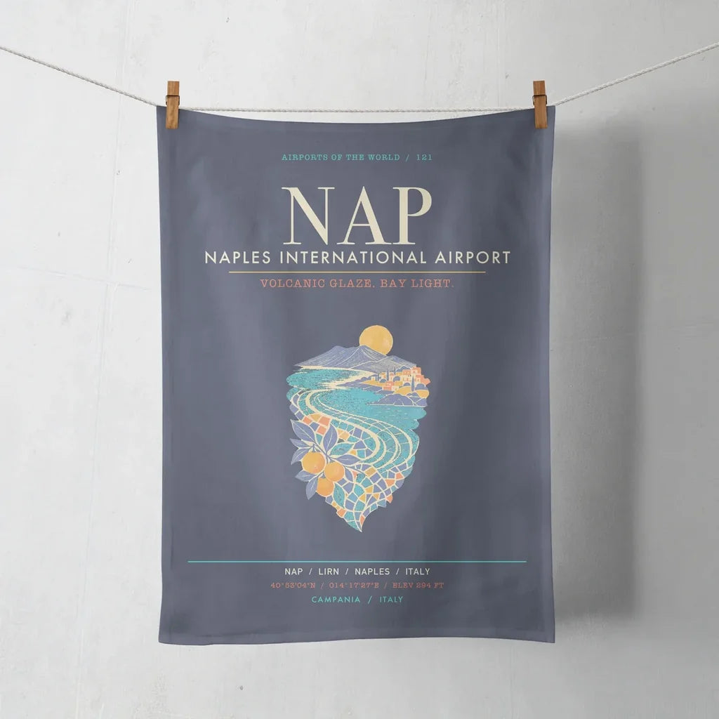 Naples International Airport NAP - Vesuvian Ceramic Current - Navy Blue