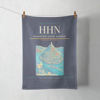 Thumbnail for Frankfurt-Hahn Airport (HHN) design on navy blue towel