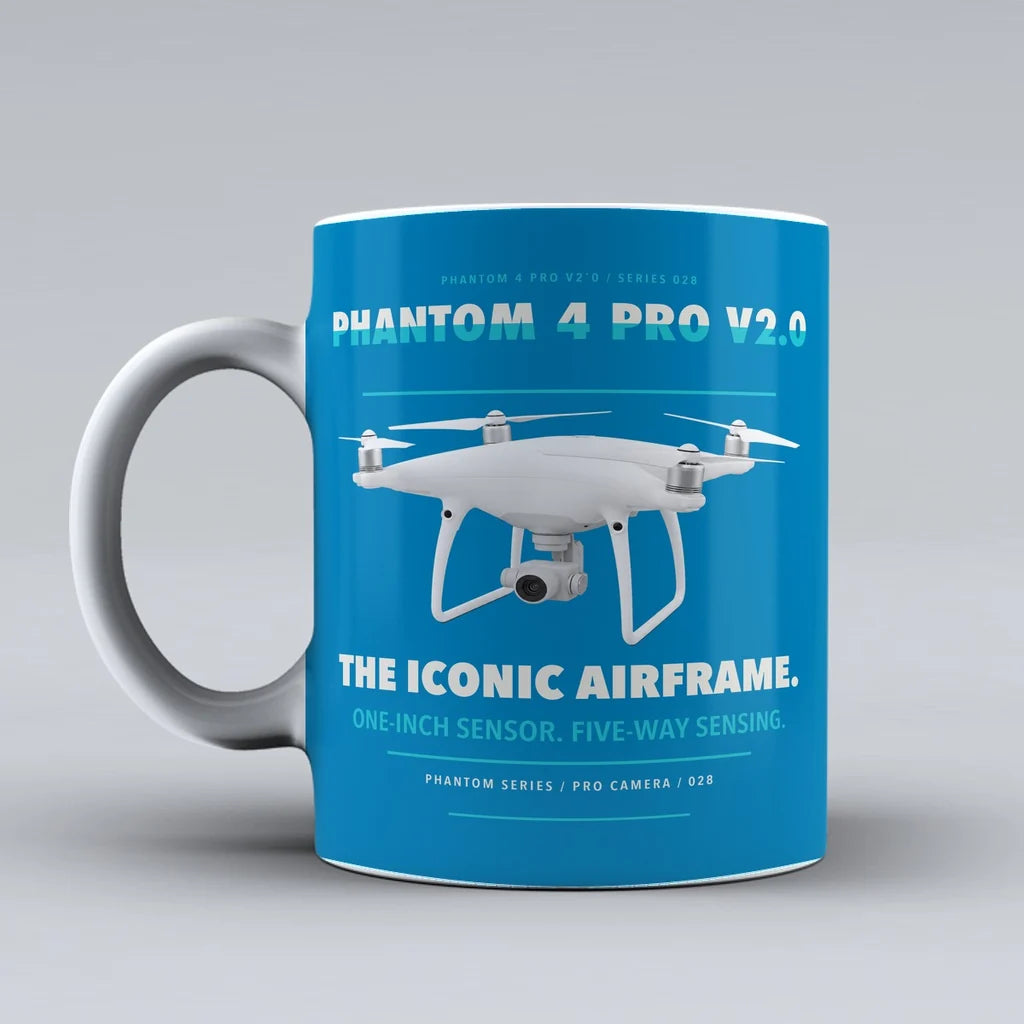 Phantom 4 Pro V2.0 Mug design on turquoise dji