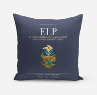 Thumbnail for El Paso International Airport (ELP) design on navy blue pillow