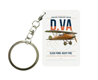Thumbnail for Albatros D.Va design on white designed key chain, double-side print