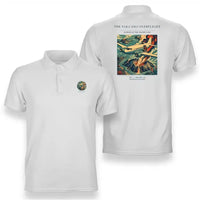 Thumbnail for VINTAGE G4206 - The Volcano Overflight - Double-Side Polo T-Shirt design on white