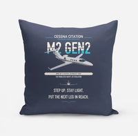 Thumbnail for Cessna Citation M2 Gen2 design on navy blue pillow