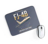 Thumbnail for FJ-4B Fury design on navy blue rectangle mouse pad