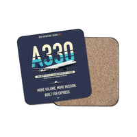 Thumbnail for Airbus A330-300P2F design on navy blue 1 piece coaster