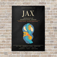 Thumbnail for Jacksonville International Airport JAX - Canvas Framed - Black